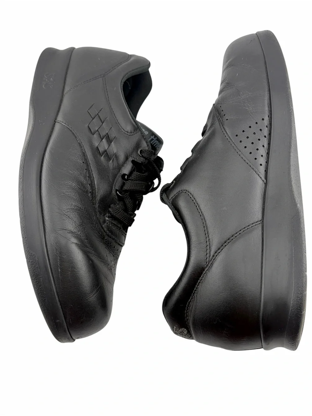 SAS Free Time Comfort Lace Up Shoe Womens 8WW Black Walking Not Original Insoles